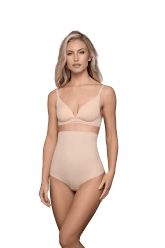 Bye Bra Sculpting Thong, Tanga de Cintura Alta, Borde Cortado con láser, Tanga de Alto Control, Fajas para Mujer, 2 Colores, S-XXL Cover
