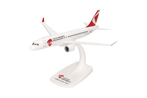 Avion CSA Czech Airlines Airbus A220-300 Herpa 1:200 réplique de collection haute précision
