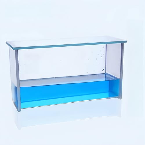 WEAREONE High Borosilicate Glass Chromatography Cylinder Oblique Bottom Thin-Layer Chromatography Developed Cylinder Dyeing Cylinder Laboratory Chromatography (Single Groove, 200mm*100mm)