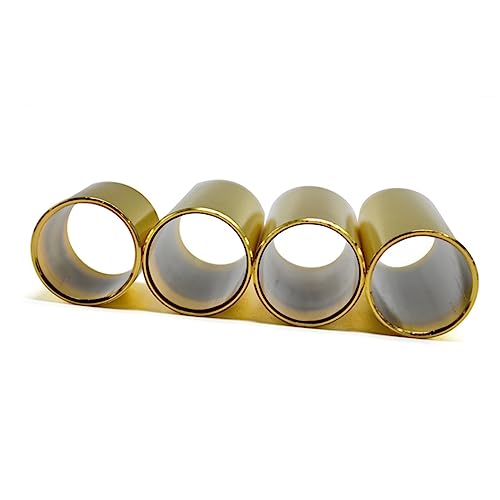 Ipetboom Protect Your Fingers These 4pcs Stainless Steel Guitar Slide Bar Finger Covers Easy Glide for Comfortable Playing