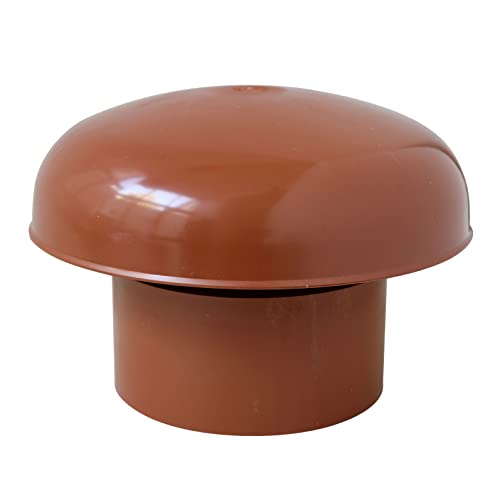 First Plast CDVM125T Chapeau de Ventilation Tête Exalateur avec maille, rouge tuile, diamètre intérieur 125 mm