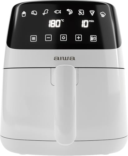 AIWA PANDA AIR FRYER AFR-5500 – Freidora de Aire Compacta de 5.5L y 1500W con funciones de cocción automáicas. Ideal para Cocinas con Espacios Reducidos. Color Blanco
