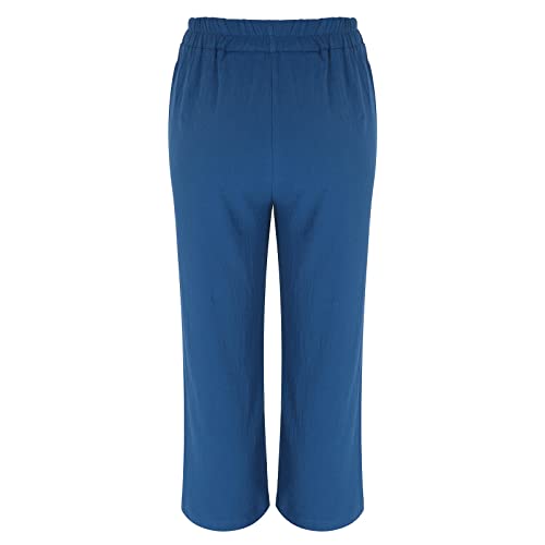 LULER Damesbroek met elastische taille, effen, retrozak, rechte pijpen, losse broek Alphaskin damesbroek - Afbeelding 4