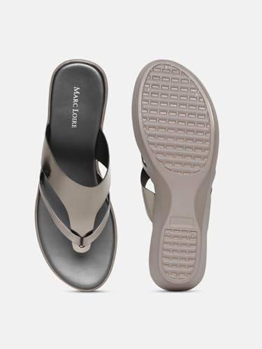 Image of Marc Loire Women Round Toe Wedge Heel Sandal for Casual Wear