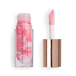Makeup Revolution, Lip Swirl Ceramide Gloss, Brillo de labios, Sweet Soft Pink, 4.5ml