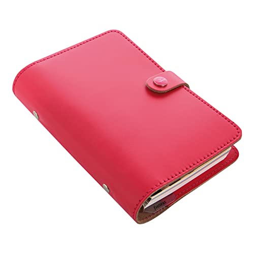 Filofax The Original Organizer, Personal Size, Coral - Leather, Six Rings, Week-To-View Calendar Diary, Multilingual, 2023 (C022596-23) #TOP6