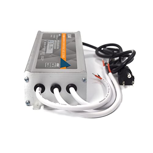 (1-Pack) 300W 12V LED Power Supply IP67 Waterproof Transformer 100-240V AC to 12V DC 25A Outdoor Adapter for LED Strip Lights CCTV Cameras and Electronic Systems