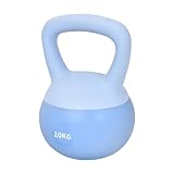 サンパーシー ケトルベル ソフトタイプ 4kg 6kg 8kg 10kg ワイドハンドル トレーニング 柔らかい (アイスブルー 10kgタイプ)