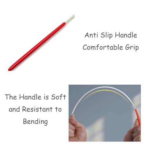 FuzlPnag 2 Stück Gymnastikband mit Stab,2M Regenbogen Bänder für Gymnastik,Rhythmische Sportgymnastik Band Tanzbänder,für Mädchen Kinder Kunsttänze Training Zirkus Party