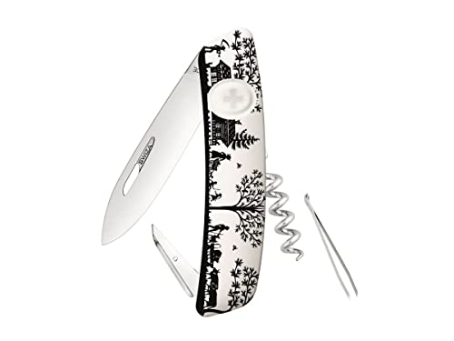 Couteau SWIZA D01 Blanc authentique de poche avec 4 fonctions