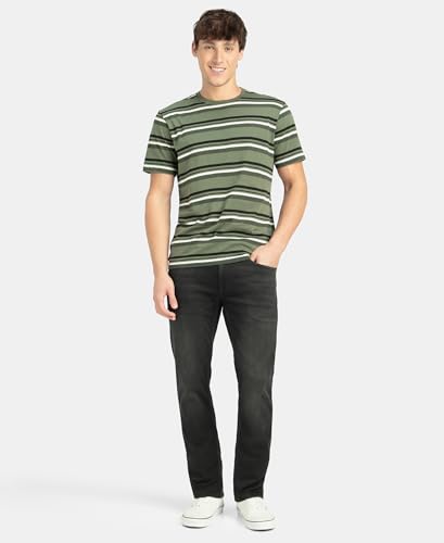 Image of Jockey 2715 Men Super Combed Cotton Rich Striped Round Neck Half Sleeve T-Shirt
