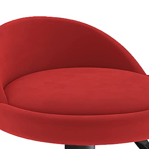 Tabouret de bar en velours bordeaux réglable et pivotant Mangloder - 8