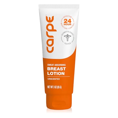 Image of Carpe Sweat Absorbing Breast - Helps Keep Your Breasts and Skin Folds Dry - Sweat Absorbing Lotion - Helps Control Under Breast Sweat - Great For Chafing and Stain Prevention