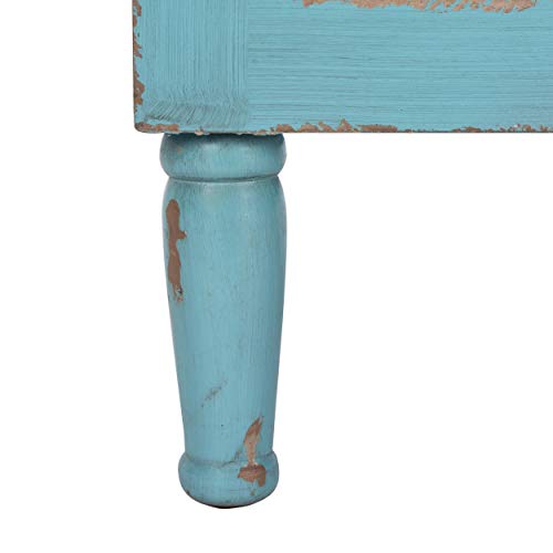 Safavieh American Homes Collection Tablet Distressed Blue 3 Drawer Chest #TOP7