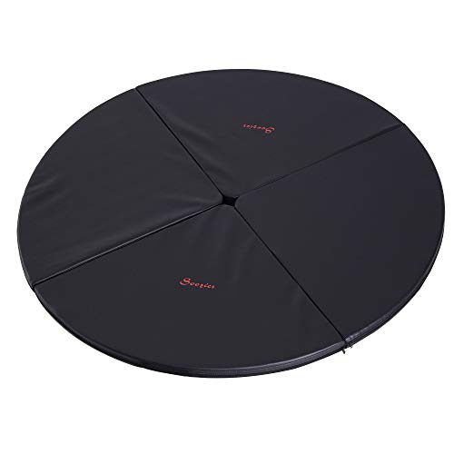 Soozier 2  T x 5  W Round Folding Portable Pole Dance Crash Mat - Black
