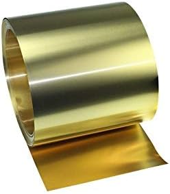Without brand 1Meter/ROLL Thin Brass Strip Thickness 0.01/0.02/0.03/0.04/0.05MM*W100MM Brass Sheet Gold Film Brass Foil Brass Plate H62 (Color : Length 1Meter, Size : T0.05 X Width100mm)