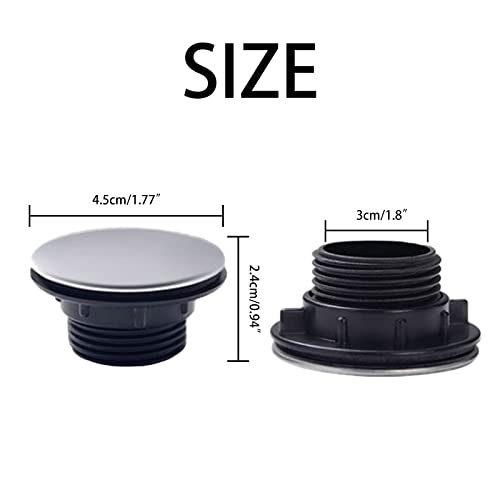 2 Pack Kitchen Faucet Hole Cover Stainless Steel Sink Tap Hole Plate Stopper Cover Blanking Metal Plug for Dia 1.2 to 1.6 inch (45mm) - Image 2