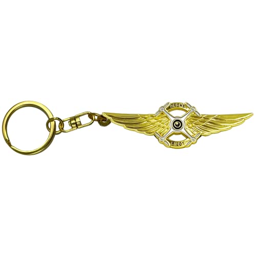 LEO Drone Pilot Wings Keychain