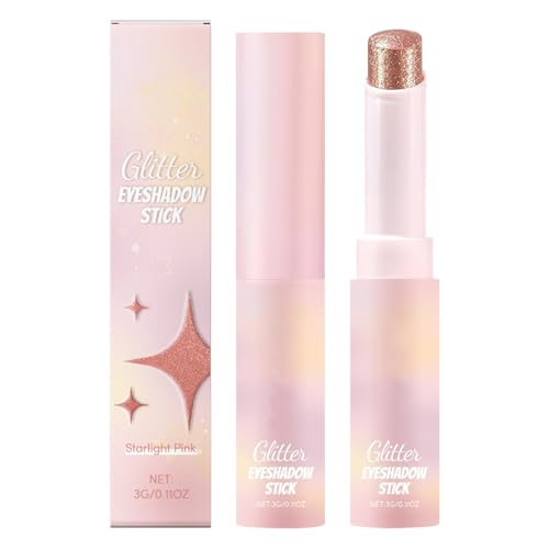 Yuemeuy Maquillaje Sombra de Ojos Stick Brillante,Lápices Sombras Ojos Gelificantes Efecto | Maquillaje Facial Fácil de Difuminar para Viajes y Eventos