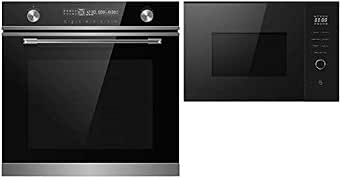 72L Built-In Electric Oven & 44L Compact Microwave Oven Pack - Black