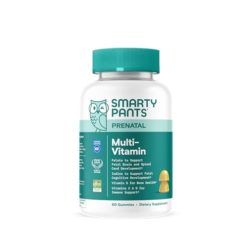 Image of SmartyPants Prenatal Vitamins for Women, Multivitamin Gummies: Pre and Postnatal Vitamins, Biotin, Methylfolate, Vitamin D3, C, Vitamin B12, B6, A, K & Zinc, Inositol, 60 Count (30 Day Supply)