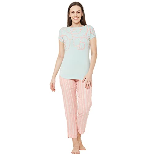 Image of Sweet Dreams Women's Cotton Printed Night Suit Set