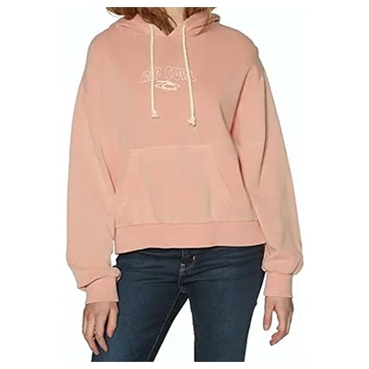 Rip Curl Women's Sundrenched Hoodie Sweatshirt, Rose Gold, L
