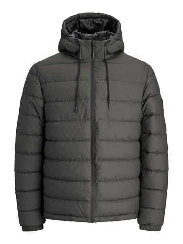 JACK & JONES Jcopoint PU Puffer Jacket BF, Asfalto, x_l Hombres