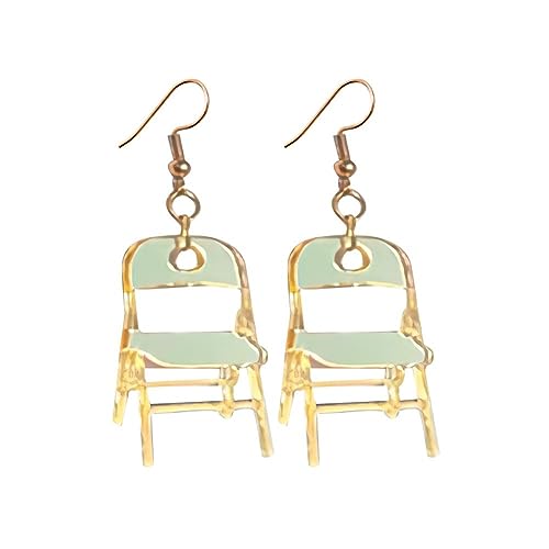 arete de silla plegables para mujer, divertidos aretes de...