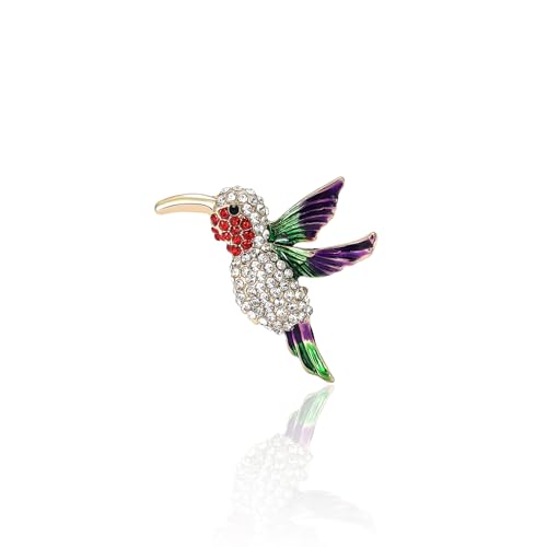 Image of Enamel Bird Brooch for Women Rhinestones Owl /Hummingbird /Eagle /Toucan Lapel Pin Cute Bird Brooches Jewelry Gifts for Mom Wife