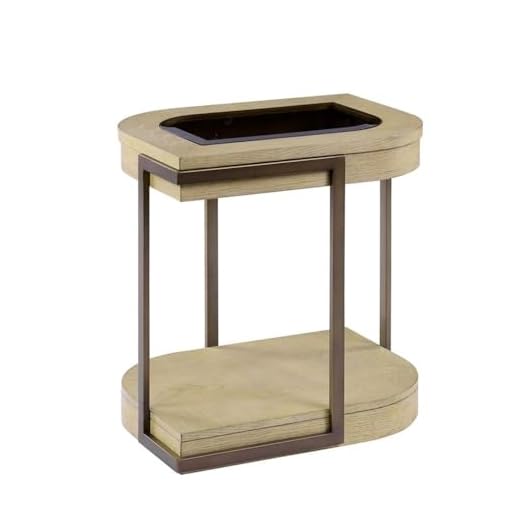 Pemberly Row Glass Chairside Table