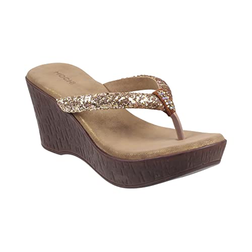 Mochi Women Synthetic Leather Wegde Heel Sandal - Image 2