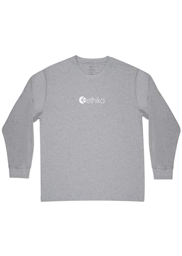 T-shirt graphique manches longues Ethika streetwear homme gris heather
