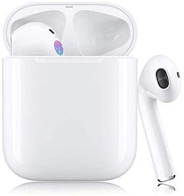 Auriculares inalámbricos Bluetooth 5.0, micrófono Incorporado y Caja de Carga,Cuffie Wireless Stereo 3D with IPX7 Impermeabile, adecuados para Auriculares iPhone Airpods Samsung Huawei