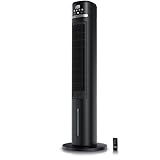 Brandson – mobiler Luftkühler mit Wasserkühlung im ECO Design - sehr leise - DC Motor 9 Geschwindigkeitsstufen - Ventilator Turmventilator – Timer – OSZ – Ion Funktion – energieeffizient - Remote