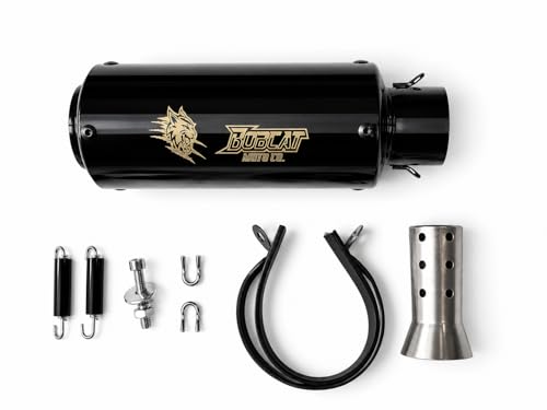 Black Slip-On Exhaust Muffler compatible with GY6 Ninja400 Z400 R3 MT-03