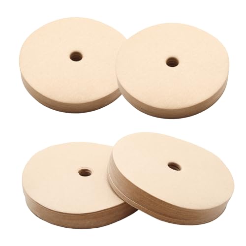 Pine & Linen 300PCS Brown Unbleached Percolator Coffee Filters, Disposable 3.75in Disc Filters Unbleached Paper Filter, Eco-friendly Filter for Percolator/Coffee Lovers