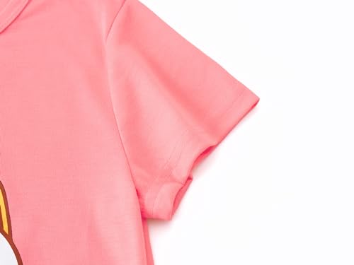 Beezizac Little & Big Girls Pajamas Neon Tie Dye 2-Piece Short Sleeve Summer Outfit Soft Cute Kids PJ Set Size 6-184