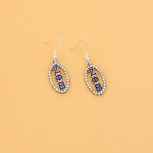 Seiraa Sorority Inspired Rhinestone Earring Zeta Dove Gifts For Sorority Sisters (Drill Earring) #TOP2