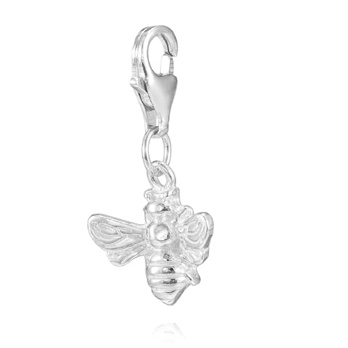 ZooWoo Sterling Silver Honey Bee Charm: Clip-On for Bracelets and Necklaces2