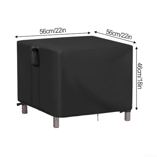 Funda para reposapiés 22x22x18 pulgadas de tela Oxford resistente al agua y anti-UV para exterior 3
