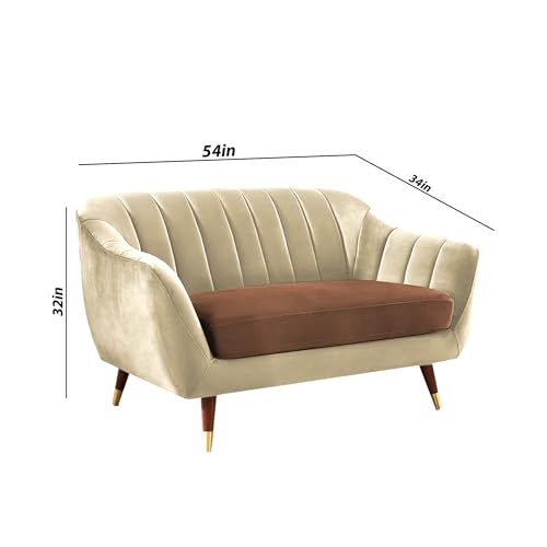 Image of Casaliving Anyse 3+2 Seater Sofa Set for Living Room (Cream Brown - Colour) Premium Fabric Sofa Set for Living Room 5 Seater Sofa
