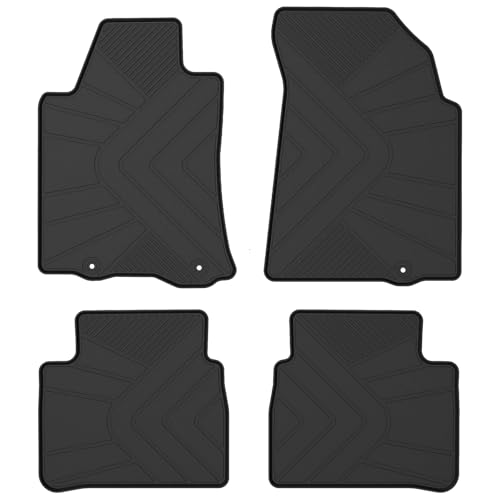 Kazoner Floor Mats Compatible with 2013-2018 Nissan Altima Custom Fit All Weather Nissan Altima Car Mats Latex Heavy Duty Floor Liners Black 4-pc Set 2014 2015 2016 2017