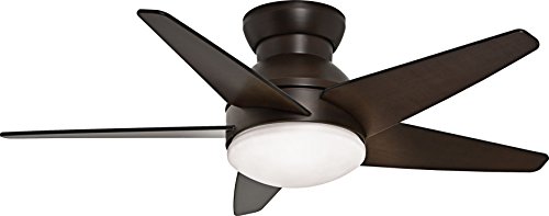Casablanca 59020 Isotope 44-Inch Ceiling Fan with Five Espresso Blades, Wall Control and Light, Brushed Cocoa