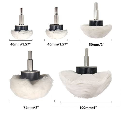 Tworider 11 pcs Buffing Wheel for Drill,Buffing Pad Whel Polishing Kits,Wheel Shaped Polishing Tool for car Headlight Metal Aluminum,Stainless Steel,Chrome,Jewelry,Wood,Plastic,Ceramic,Glass,etc