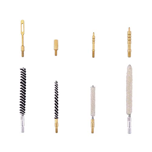 BOOSTEADY .177 Cal & .22 Cal Kit de Nettoyage pour Fusil à Air Comprimé avec Mop en Coton Brosses en Nylon Câble Flexible et Pochette Zippée – Image 5