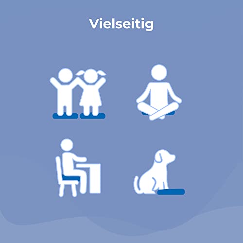 EVEREST FITNESS Balance Kissen - Luftkissen mit 33 cm Durchmesser - Ballsitzkissen zur Stärkung der Balance - Orthopädisches Sitzkissen zur Linderung von Rückenschmerzen, Balance Pad – dunkelblau
