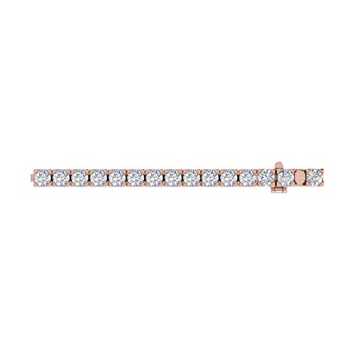 Image of 2 to 7 Carat Natural Diamond Tennis Bracelet for Women in 14K Gold (7 Inch) - IGI Certified (I1-I2 Clarity)