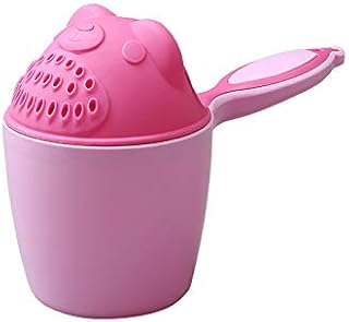 كوب استحمام بتصميم دب كرتوني للأطفال، كوب شامبو لحفلات السبوع، لون وردي