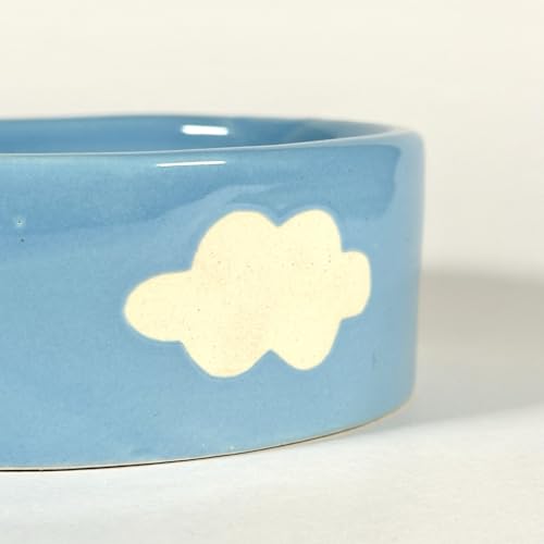Image of SNS Handmade Ceramic Serving Bowl Set (Set of 2) | Microwave Safe Cute Ceramic Bowl Set | Aesthetic Snack, Salad, Cereal, Dessert & Soup Bowl | Premium Kitchen & Breakfast Bowl (Cloud Nine Bowl)